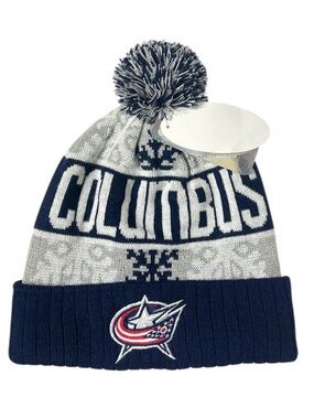 Columbus Blue Jackets NHL Ice Hockey Team 
Cuffed Knit Hat With Pom One Size